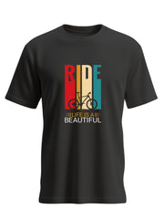 Ride Typography Pure Cotton T-shirt For Men