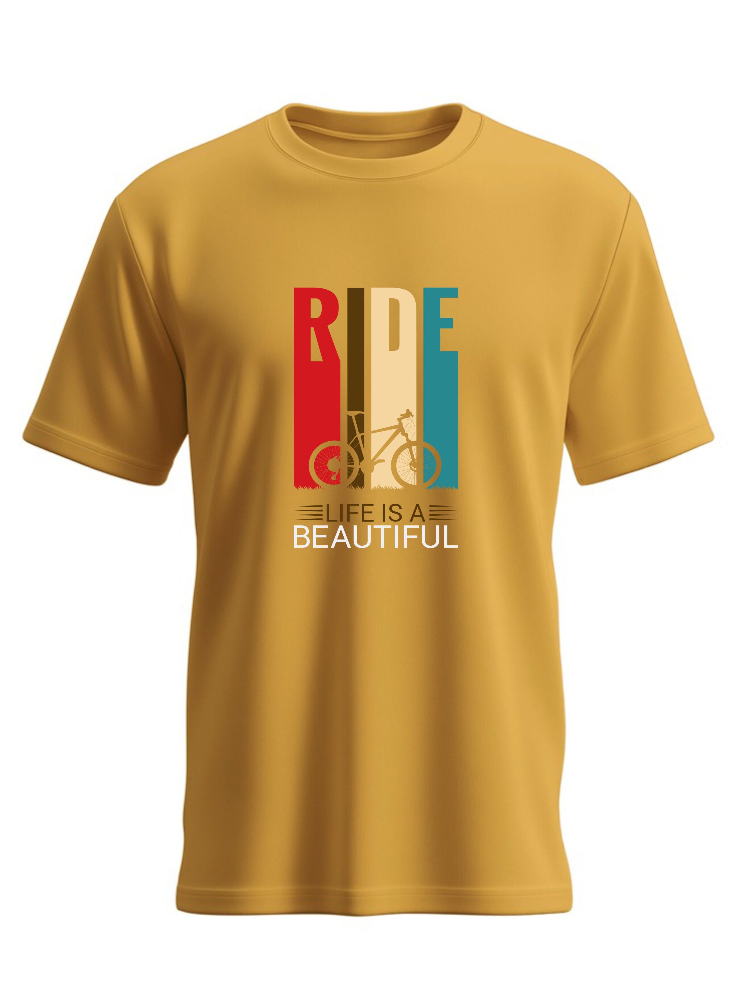 Ride Typography Pure Cotton T-shirt For Men