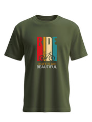 Ride Typography Pure Cotton T-shirt For Men