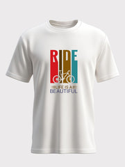 Ride Typography Pure Cotton T-shirt For Men